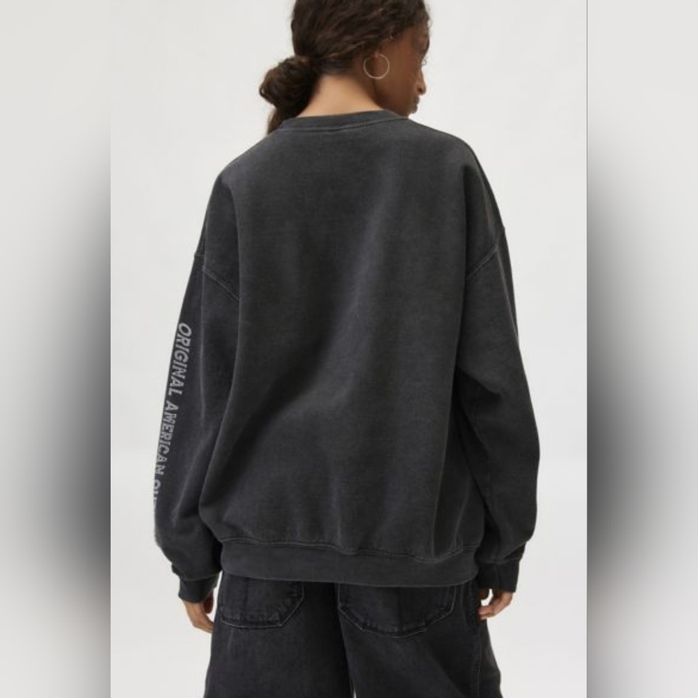 Johnny Cash Overdyed Graphic Pullover Sweatshirt One Size - Picture 4 of 5